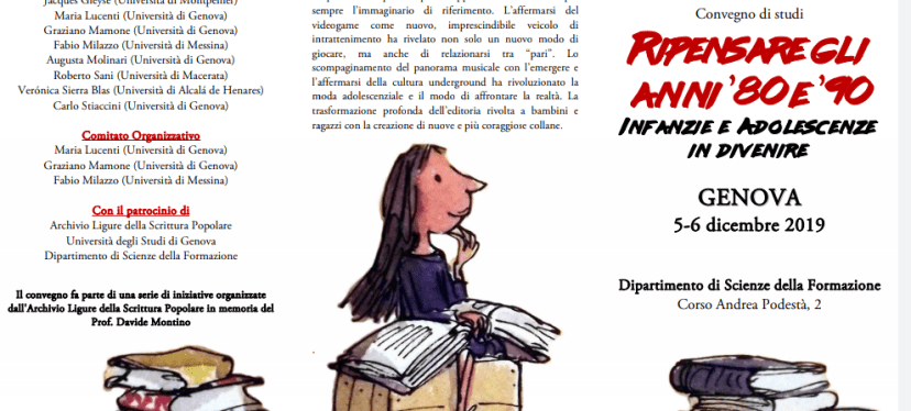 Convegno “Ripensare gli anni ’80 e ’90. Infanzie e adolescenze in divenire”. Un brevissimo&nbsp;bilancio